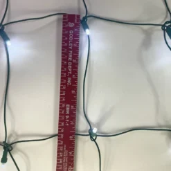 100-light Pure White 5mm LED Net Lights, Green Wire -Christmas Light Store IMG 6848