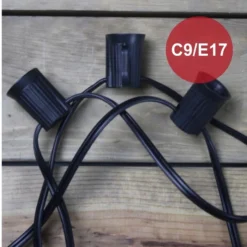 C9 (E17) 500' Spool 18" Spacing, Black SPT-2 Wire -Christmas Light Store black c9 christmas lights cord a e939538b 1d55 460f b42b 736992a6742e