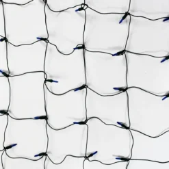 100-light M5 Blue LED Net Lights, Green Wire -Christmas Light Store blue M5 LED net lights b 1