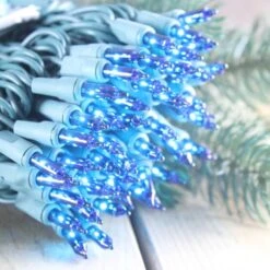 Blue Commercial Mini Lights, Green Wire -Christmas Light Store blue christmas tree lights green wire 090518c 36c885d2 9385 4bc2 9727 8bb7cf3aed88
