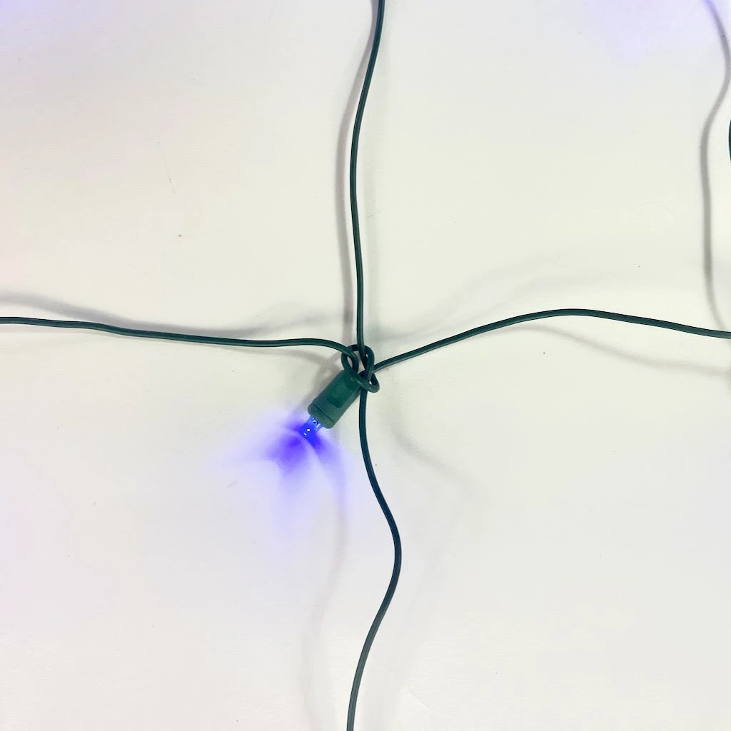 100-light Blue 5mm LED Net Lights, Green Wire 4 100-light Blue 5mm LED Net Lights, Green Wire - Image 4