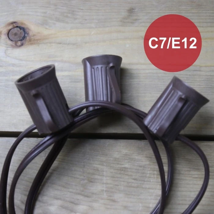 C7 (E12) 100' Cord 12" Spacing, Brown SPT-1 Wire 5 C7 (E12) 100' Cord 12" Spacing, Brown SPT-1 Wire - Image 5