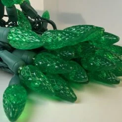 Christmas Light Store -Christmas Light Store c6 green led strings lights green wire a