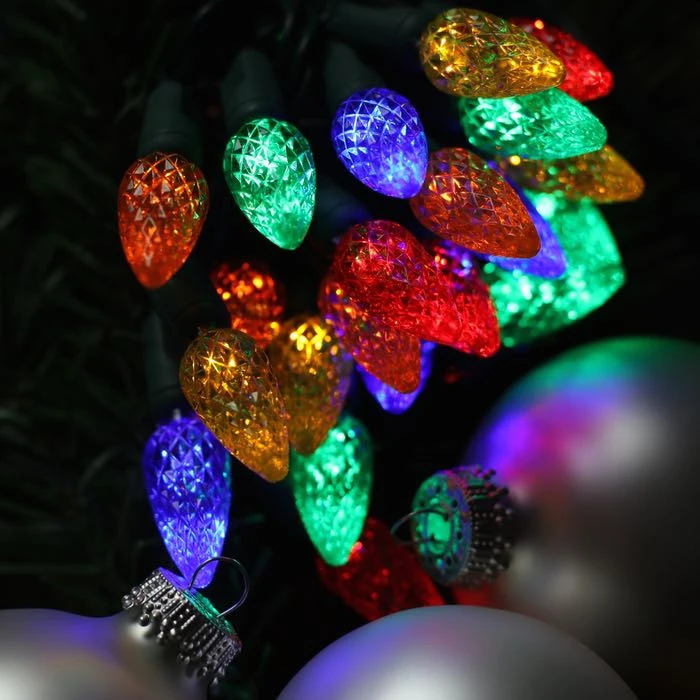 50-light C6 Multicolor LED Christmas Lights, 4" Spacing Green Wire 4 50-light C6 Multicolor LED Christmas Lights, 4" Spacing Green Wire - Image 4