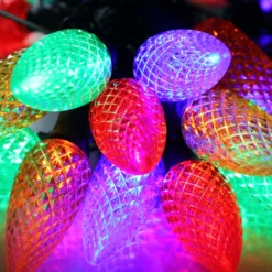 25-light C9 Multicolor LED Christmas Lights, 8" Spacing Green Wire -Christmas Light Store c9 multicolor led christmas lights b scaled