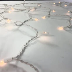 6-Foot Glass Curtain Lights Clear Bulbs White Wire -Christmas Light Store clear curtain glass l2