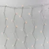 8-Foot Glass Curtain Lights Clear Bulbs White Wire