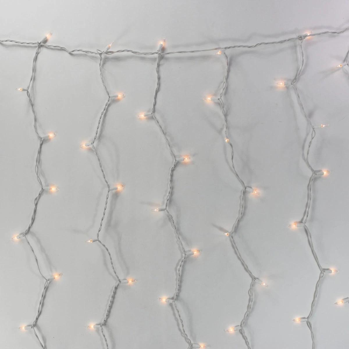 8-Foot Glass Curtain Lights Clear Bulbs White Wire 1 8-Foot Glass Curtain Lights Clear Bulbs White Wire