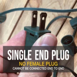 C7 (E12) 100' Cord 12" Spacing, Green SPT-2 Wire -Christmas Light Store cls cords no female 3