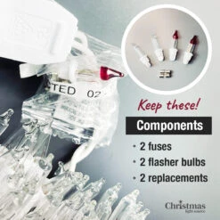 100-bulb Red Green Clear Frost Mini Lights, 6" Spacing, Green Wire -Christmas Light Store cls mini lights components c5882276 84cf 4ae9 aa57 9c9f9a429001