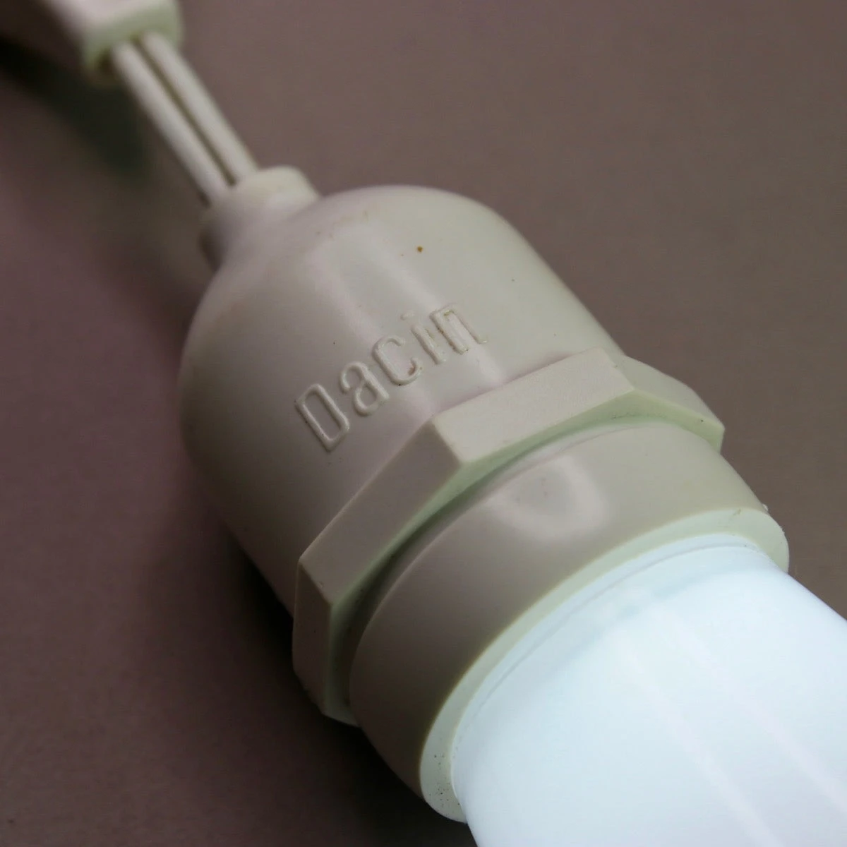 E26 54' Heavy Duty Commercial Grade Cord With Suspenders, White Wire 2 E26 54' Heavy Duty Commercial Grade Cord With Suspenders, White Wire - Image 2