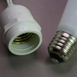 E26 54' Heavy Duty Commercial Grade Cord With Suspenders, White Wire 6 E26 54' Heavy Duty Commercial Grade Cord With Suspenders, White Wire -Christmas Light Store e26 white cord extender c a59dd0ad 0caa 4cf3 8507 1c054a2c6021