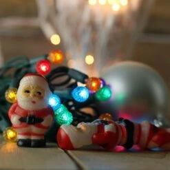 50-light G12 Multicolor LED Christmas Lights, 4" Spacing Green Wire -Christmas Light Store g12 multi LED Christmas lights 82818a