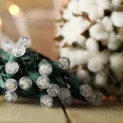 50-light G12 Pure White LED Christmas Lights, 4" Spacing Green Wire 9 50-light G12 Pure White LED Christmas Lights, 4" Spacing Green Wire -Christmas Light Store g12 pure white led christmas light 82818a