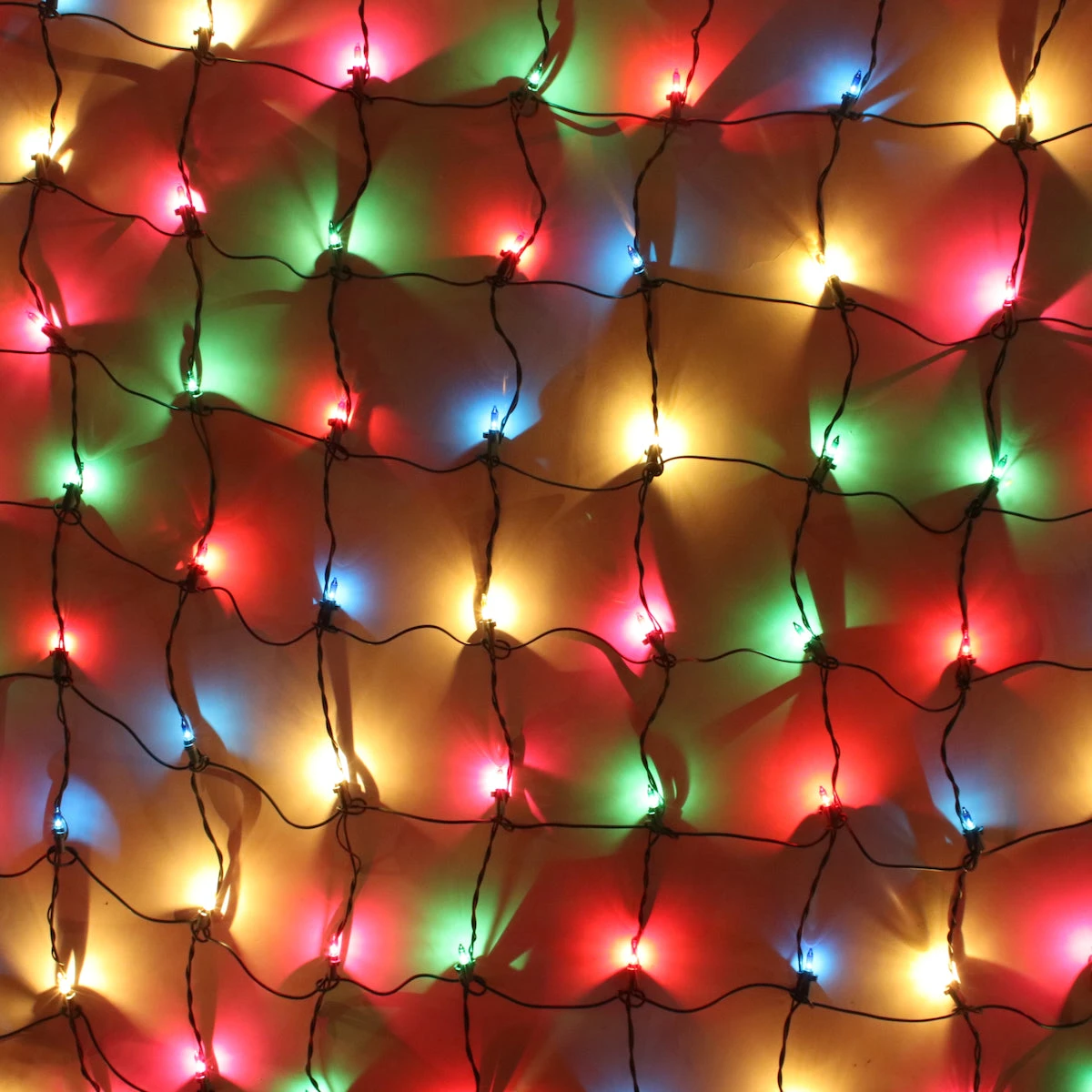 150-bulb Multicolor Net Lights, Green Wire 1 150-bulb Multicolor Net Lights, Green Wire