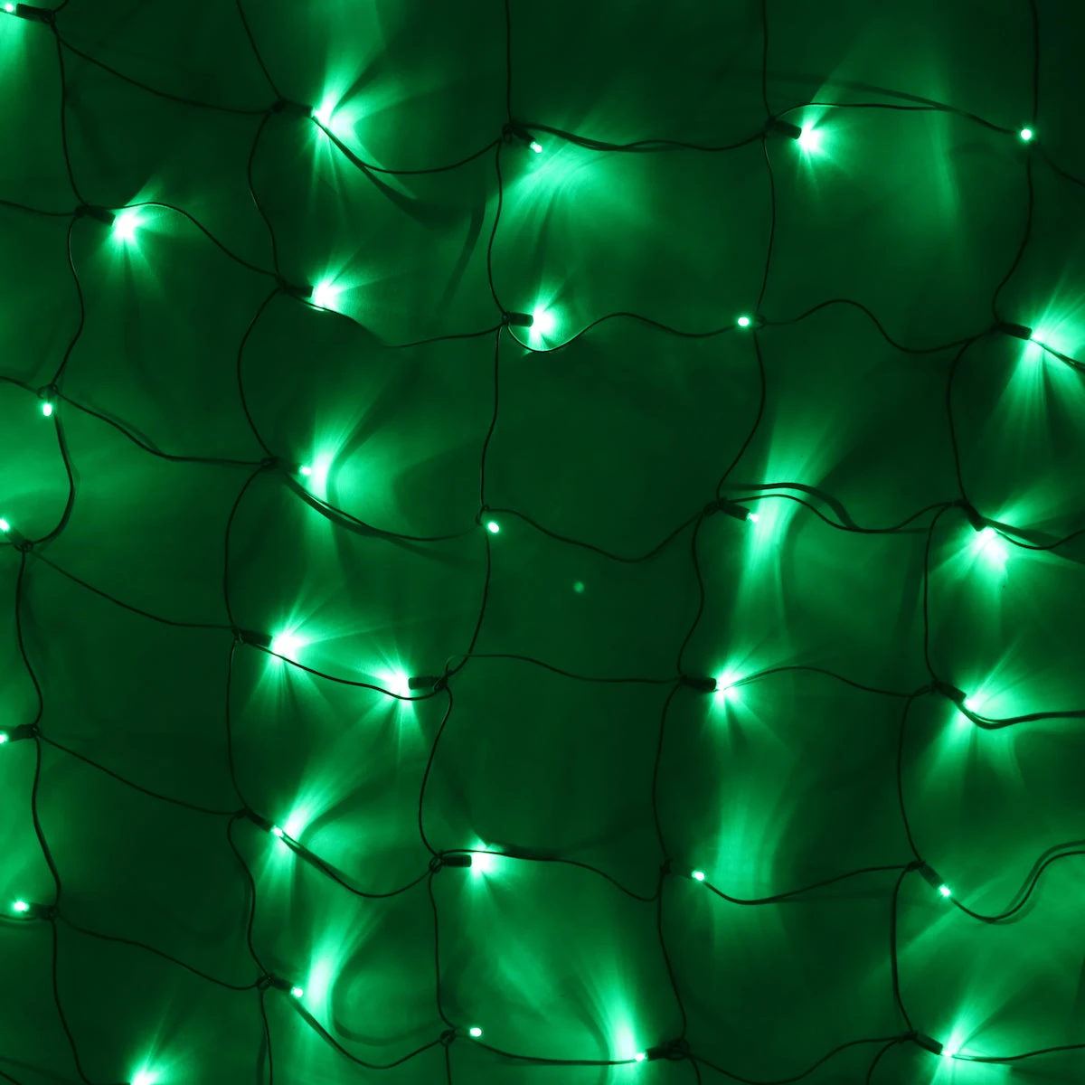 100-light Green 5mm LED Net Lights, Green Wire 1 100-light Green 5mm LED Net Lights, Green Wire