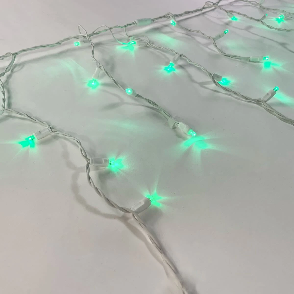 100-light Green 5mm LED Icicle Lights, White Wire 4 100-light Green 5mm LED Icicle Lights, White Wire - Image 4