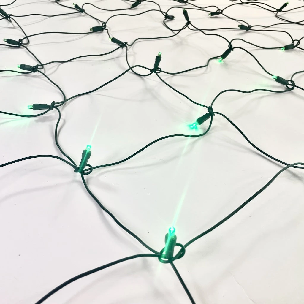 100-light Green 5mm LED Net Lights, Green Wire 4 100-light Green 5mm LED Net Lights, Green Wire - Image 4