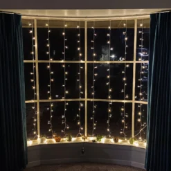 8-foot LED Curtain Lights Warm White On White Wire -Christmas Light Store image 5755bd02 7cf8 4c75 b342 60c1e8731e0f scaled