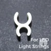 100 1/4" LED Sculpture Clips, White