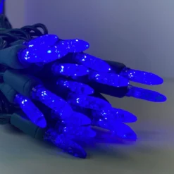 50-light M5 Blue LED Christmas Lights, 4" Spacing Green Wire Wire 9 50-light M5 Blue LED Christmas Lights, 4" Spacing Green Wire Wire -Christmas Light Store m5 blue led christmas lights green wire b 2