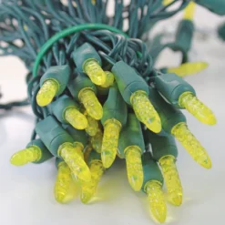 50-light M5 Yellow LED Christmas Lights, 4" Spacing Green Wire -Christmas Light Store m5 yellow a 8led christmas lights green wire 6b371507 2ee5 4cb0 8a3e 438b5ca71d3c