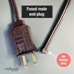 C9 (E17) 50' Cord 6" Spacing, Green SPT-1 Wire -Christmas Light Store maleendplugwithfuse a4f01ae8 caa0 4941 9e0e 0493685ae817