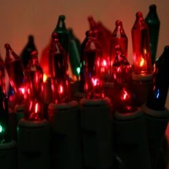 100-bulb Multicolor Mini Lights, 6" Spacing, Green Wire -Christmas Light Store multi glass mini lights white wire c 6a10c438 f390 4a54 9756 cea122a786db