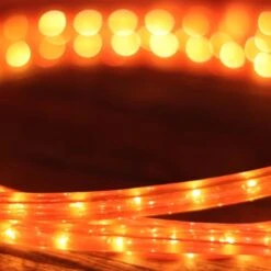 1/2" Orange Incandescent Rope Lights 11 1/2" Orange Incandescent Rope Lights -Christmas Light Store orange rope light close up 9 18