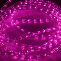 3/8" Pink LED Rope Lights 11 3/8" Pink LED Rope Lights -Christmas Light Store pink led rope light christmas 82418