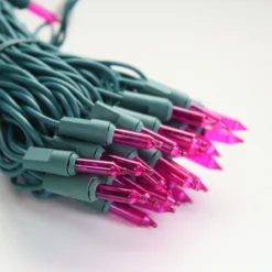 100-bulb Pink Mini Lights, 4" Spacing, Green Wire 12 100-bulb Pink Mini Lights, 4" Spacing, Green Wire -Christmas Light Store pink mini lights green wire a fbf4a8c9 7bd3 4fe2 8b4f 558130e76016