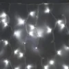 8-foot Twinkle LED Curtain Lights Pure White On White Wire