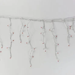Christmas Light Store -Christmas Light Store red 5mm led icicle lights white wire a