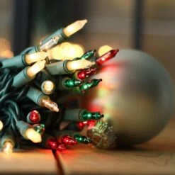 100-bulb Red Green Clear Frost Mini Lights, 6" Spacing, Green Wire -Christmas Light Store red green clear frosted christmas light 82818 717446cc aa17 4802 ba78 b30215923ea1