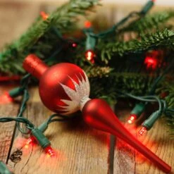 50-light 5mm Red LED Christmas Lights, 4" Spacing Green Wire 13 50-light 5mm Red LED Christmas Lights, 4" Spacing Green Wire -Christmas Light Store red m5 led mini lights christmas 042618