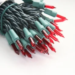 100-bulb Red Mini Lights, 6" Spacing, Green Wire -Christmas Light Store red mini lights green wire a big 06c3e296 1ee6 4e1d 812b 6e7e60fa8b67