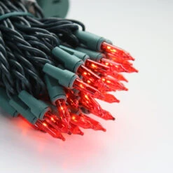 100-bulb Red Mini Lights, 4" Spacing, Green Wire -Christmas Light Store red mini lights green wire b b12230d9 bc59 4f82 ba67 d17454fb3f40