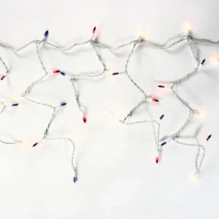 150-bulb Red White Blue Glass Icicle Lights, White Wire -Christmas Light Store red white blue glass icicle lights white 2 1 add0ca35 1ff0 4afb baf2 7c2f38eb16ba