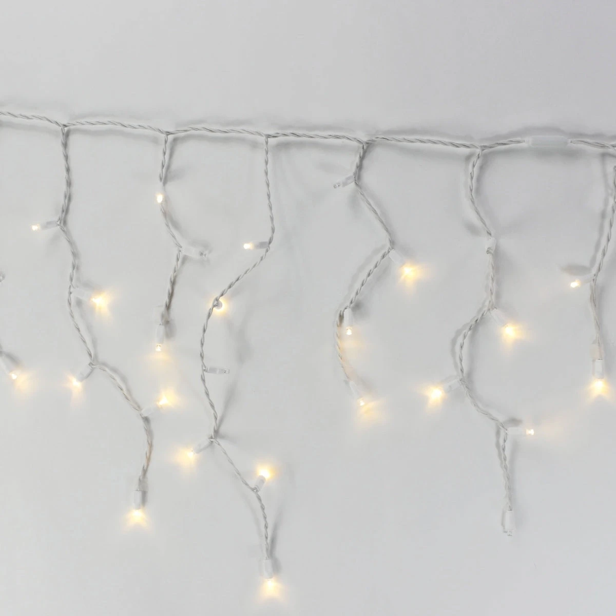 100-light Warm White 5mm LED Icicle Lights, White Wire 2 100-light Warm White 5mm LED Icicle Lights, White Wire - Image 2