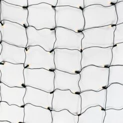 100-light Warm White 5mm LED Net Lights, White Wire -Christmas Light Store warm white 5mm led net lights a