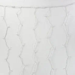 8-foot LED Curtain Lights Warm White On White Wire -Christmas Light Store warm white led curtain lights white wire a