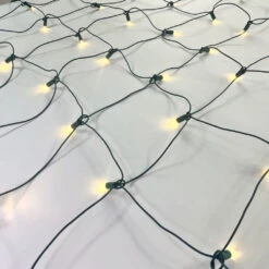 100-light Warm White 5mm LED Net Lights, Green Wire -Christmas Light Store warm white led net lights l3 cad1a960 465a 4a25 b721 429ff38fd657