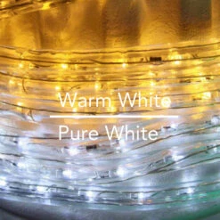 1/2" Pure White LED Rope Lights 10 1/2" Pure White LED Rope Lights -Christmas Light Store warm white pure white led rope comparison