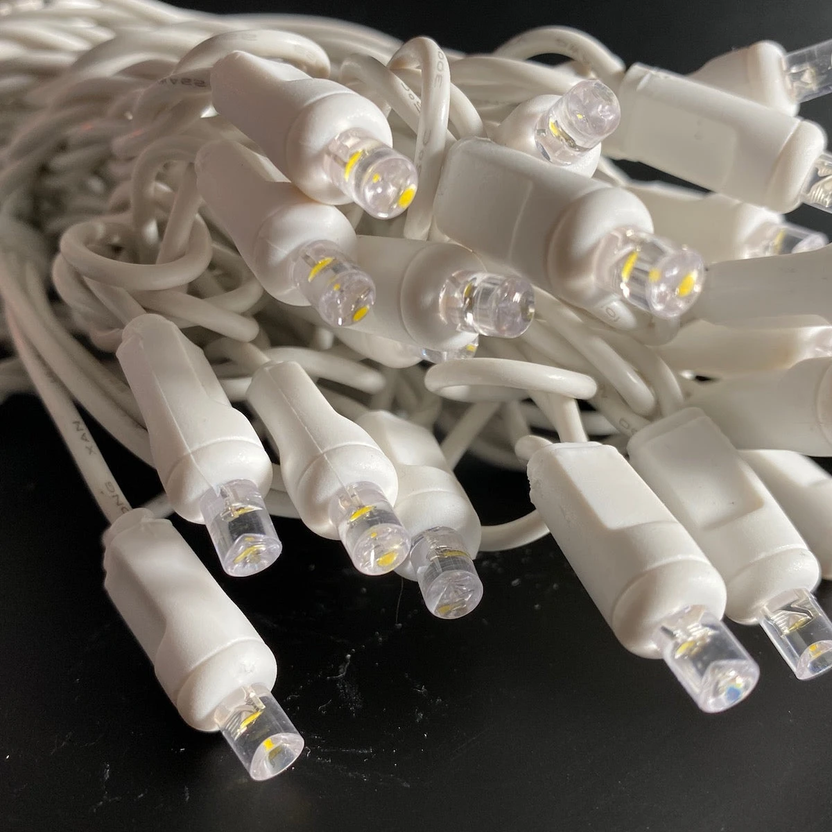 50-light 5mm Warm White Twinkle LED Christmas Lights, 6" Spacing White Wire 2 50-light 5mm Warm White Twinkle LED Christmas Lights, 6" Spacing White Wire - Image 2