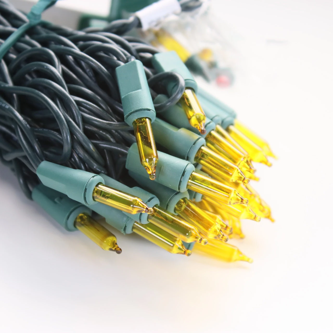 100-bulb Yellow Mini Lights, 6" Spacing, Green Wire 5 100-bulb Yellow Mini Lights, 6" Spacing, Green Wire - Image 5